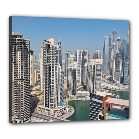 Building Sea Architecture Marina Canvas 24  X 20  (stretched) by Ravend