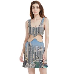 Building Sea Architecture Marina Velour Cutout Dress