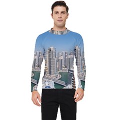 Building Sea Architecture Marina Men s Long Sleeve Rash Guard by Ravend