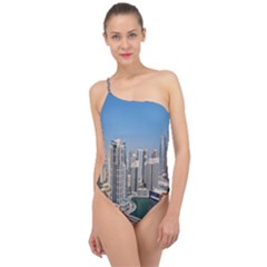 Building Sea Architecture Marina Classic One Shoulder Swimsuit