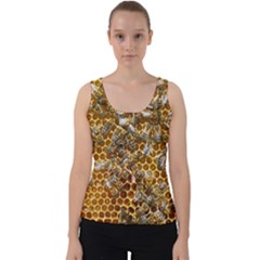 Honey Bee Bees Insect Velvet Tank Top