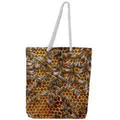 Honey Bee Bees Insect Full Print Rope Handle Tote (large) by Ravend