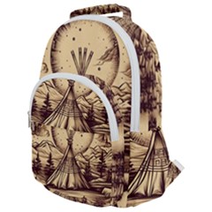 Nation Indian Native Indigenous Rounded Multi Pocket Backpack