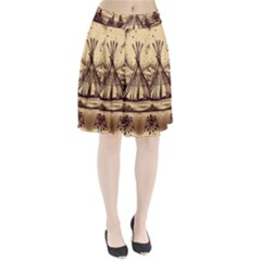 Nation Indian Native Indigenous Pleated Skirt