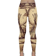 Nation Indian Native Indigenous Lightweight Velour Classic Yoga Leggings