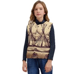 Nation Indian Native Indigenous Kid s Button Up Puffer Vest	