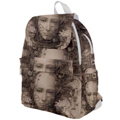 Cyborg Robot Future Drawing Poster Top Flap Backpack by Ravend