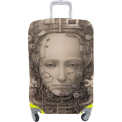 Cyborg Robot Future Drawing Poster Luggage Cover (large) by Ravend