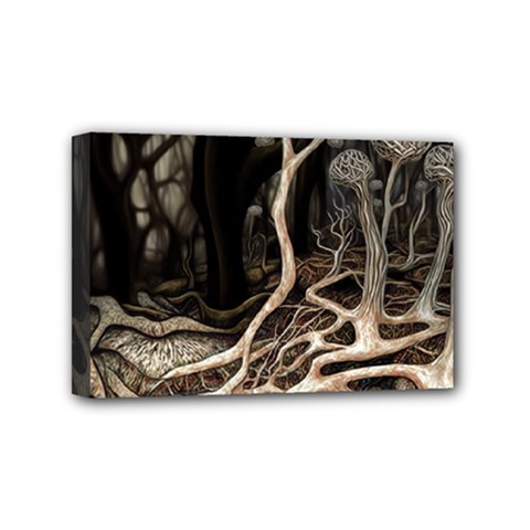 Tree Nature Landscape Forest Mini Canvas 6  X 4  (stretched) by Ravend