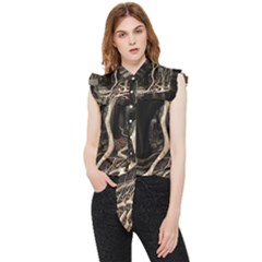 Tree Nature Landscape Forest Frill Detail Shirt by Ravend