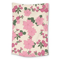 Floral Vintage Flowers Large Tapestry