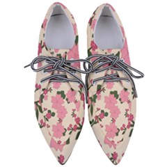 Floral Vintage Flowers Pointed Oxford Shoes