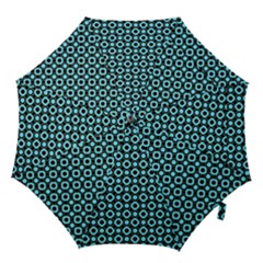 Mazipoodles Blue Donuts Polka Dot Hook Handle Umbrellas (large)