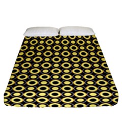  Mazipoodles Yellow Donuts Polka Dot Fitted Sheet (california King Size) by Mazipoodles