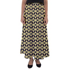  Mazipoodles Yellow Donuts Polka Dot Flared Maxi Skirt