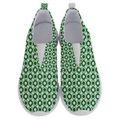 Mazipoodles Green White Donuts Polka Dot  No Lace Lightweight Shoes