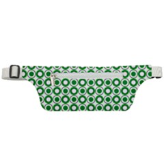 Mazipoodles Green White Donuts Polka Dot  Active Waist Bag by Mazipoodles