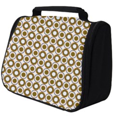 Mazipoodles Olive White Donuts Polka Dot Full Print Travel Pouch (big) by Mazipoodles