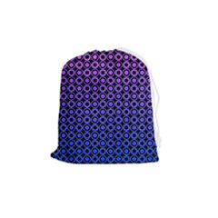 Mazipoodles Purple Pink Gradient Donuts Polka Dot Drawstring Pouch (medium) by Mazipoodles