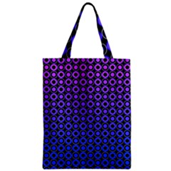 Mazipoodles Purple Pink Gradient Donuts Polka Dot Zipper Classic Tote Bag by Mazipoodles