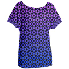 Mazipoodles Purple Pink Gradient Donuts Polka Dot Women s Oversized Tee by Mazipoodles