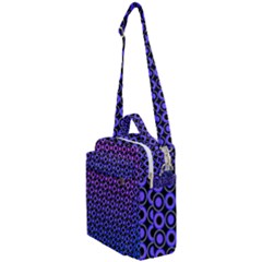 Mazipoodles Purple Pink Gradient Donuts Polka Dot Crossbody Day Bag by Mazipoodles