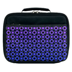 Mazipoodles Purple Pink Gradient Donuts Polka Dot Lunch Bag by Mazipoodles