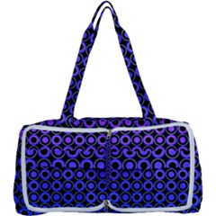 Mazipoodles Purple Pink Gradient Donuts Polka Dot Multi Function Bag by Mazipoodles