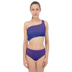 Mazipoodles Purple Pink Gradient Donuts Polka Dot Spliced Up Two Piece Swimsuit by Mazipoodles