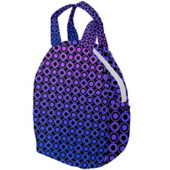 Mazipoodles Purple Pink Gradient Donuts Polka Dot Travel Backpack by Mazipoodles