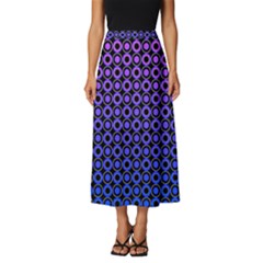 Mazipoodles Purple Pink Gradient Donuts Polka Dot Classic Midi Chiffon Skirt by Mazipoodles