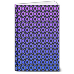 Mazipoodles Purple Pink Gradient Donuts Polka Dot 8  X 10  Hardcover Notebook by Mazipoodles