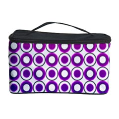 Mazipoodles Pink Purple White Gradient Donuts Polka Dot  Cosmetic Storage Case by Mazipoodles