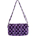 Bitesize Flowers Pearls And Donuts Lilac Black Removable Strap Clutch Bag View2