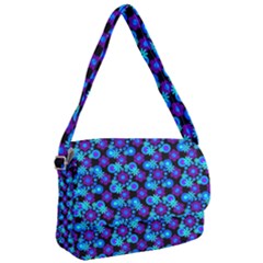 Bitesize Flowers Pearls And Donuts Purple Blue Black Courier Bag