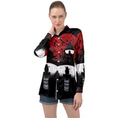 Itachi Uchiha Long Sleeve Satin Shirt