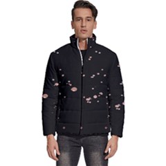 Abstract Rose Gold Glitter Background Men s Puffer Bubble Jacket Coat by artworkshop