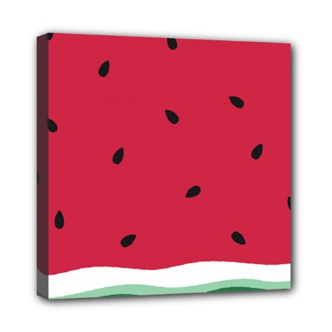 Minimalist Summer Watermelon Wallpaper Mini Canvas 8  X 8  (stretched)