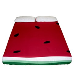 Minimalist Summer Watermelon Wallpaper Fitted Sheet (king Size)