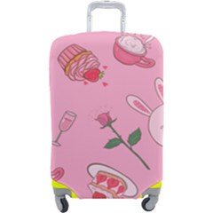 Valentine Pattern Luggage Cover (large) by designsbymallika