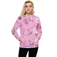 Valentine Pattern Women s Lightweight Drawstring Hoodie