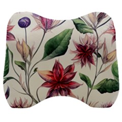 Floral Pattern Velour Head Support Cushion by designsbymallika