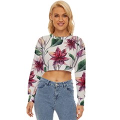 Floral Pattern Lightweight Long Sleeve Sweatshirt by designsbymallika