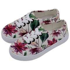 Floral Pattern Kids  Classic Low Top Sneakers