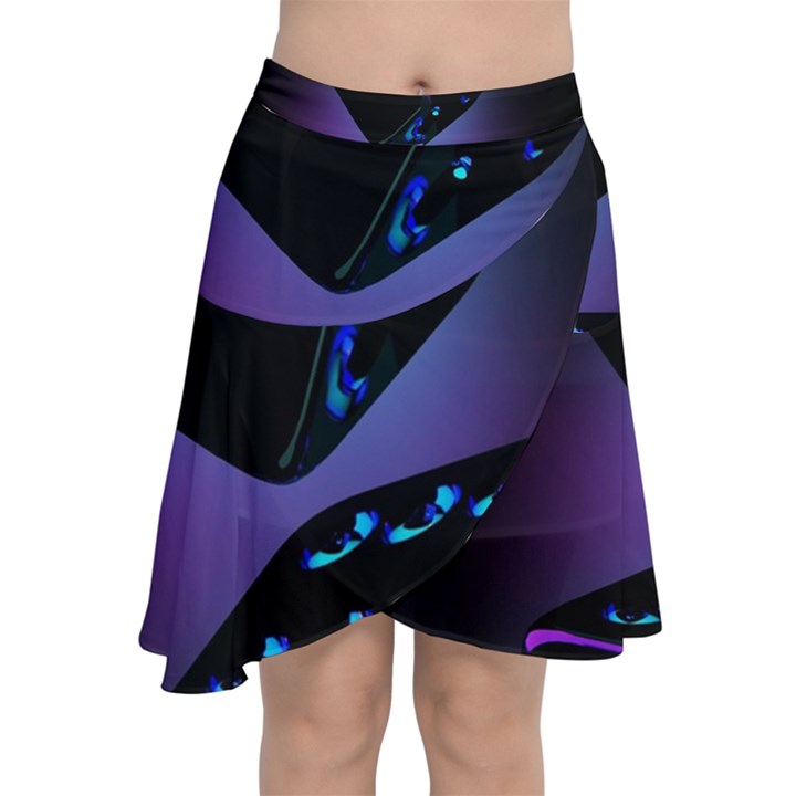 3d Ludo Game,gambling Chiffon Wrap Front Skirt