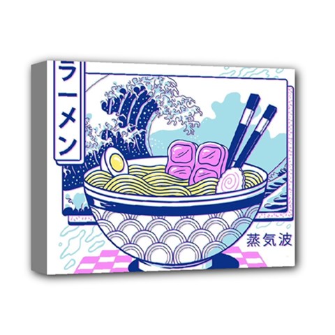 Ramen Kanji Vaporwave Artwork Minimalism Deluxe Canvas 14  X 11  (stretched) by Bangk1t