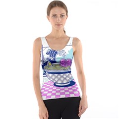 Ramen Kanji Vaporwave Artwork Minimalism Women s Basic Tank Top by Bangk1t