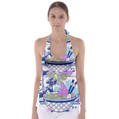 Ramen Kanji Vaporwave Artwork Minimalism Babydoll Tankini Top by Bangk1t