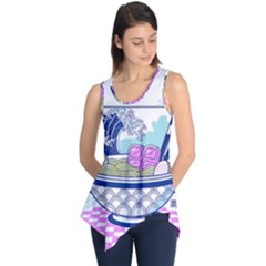 Ramen Kanji Vaporwave Artwork Minimalism Sleeveless Tunic