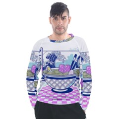 Ramen Kanji Vaporwave Artwork Minimalism Men s Long Sleeve Raglan Tee